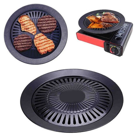 Korean BBQ Grill Pan Non-Stick Smokeless Stovetop BBQ Grill Plate for Indoor  Outdoor Barbecue Oven BBQ Tools - AliExpress