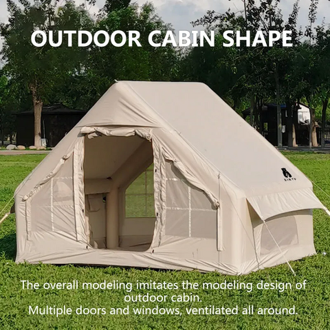 Portable Outdoor Tent House Canvas Inflatable Camping Tent - China