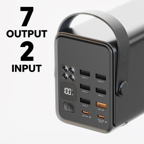 Chargeur portable, 30000mAh 65W Power Bank à charge rapide avec 3 sorties  et charge rapide PD, batterie externe de secours en alliage d'aluminium  pour