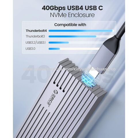 Buy Wholesale China Nvme Ssd Enclosure 40gbps M.2 To Usb-c Adapter