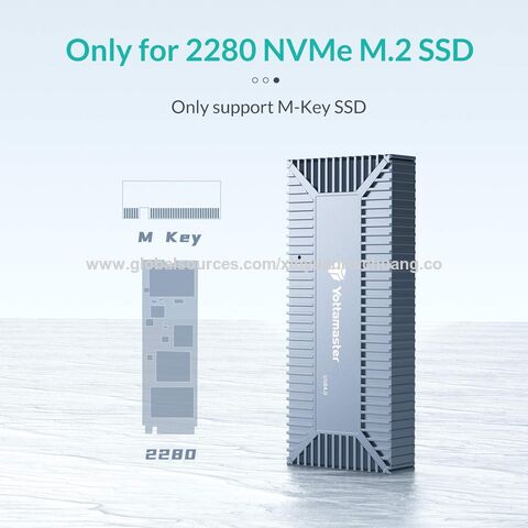 ORICO Boîtier SSD M.2 NVMe, PCIe USB 4.0, 40 Gbps, Type-C vers M-Key (B+M  Key), boîtier de disque dur en aluminium, adaptateur de disque dur en  aluminium prend en charge 2280, UASP