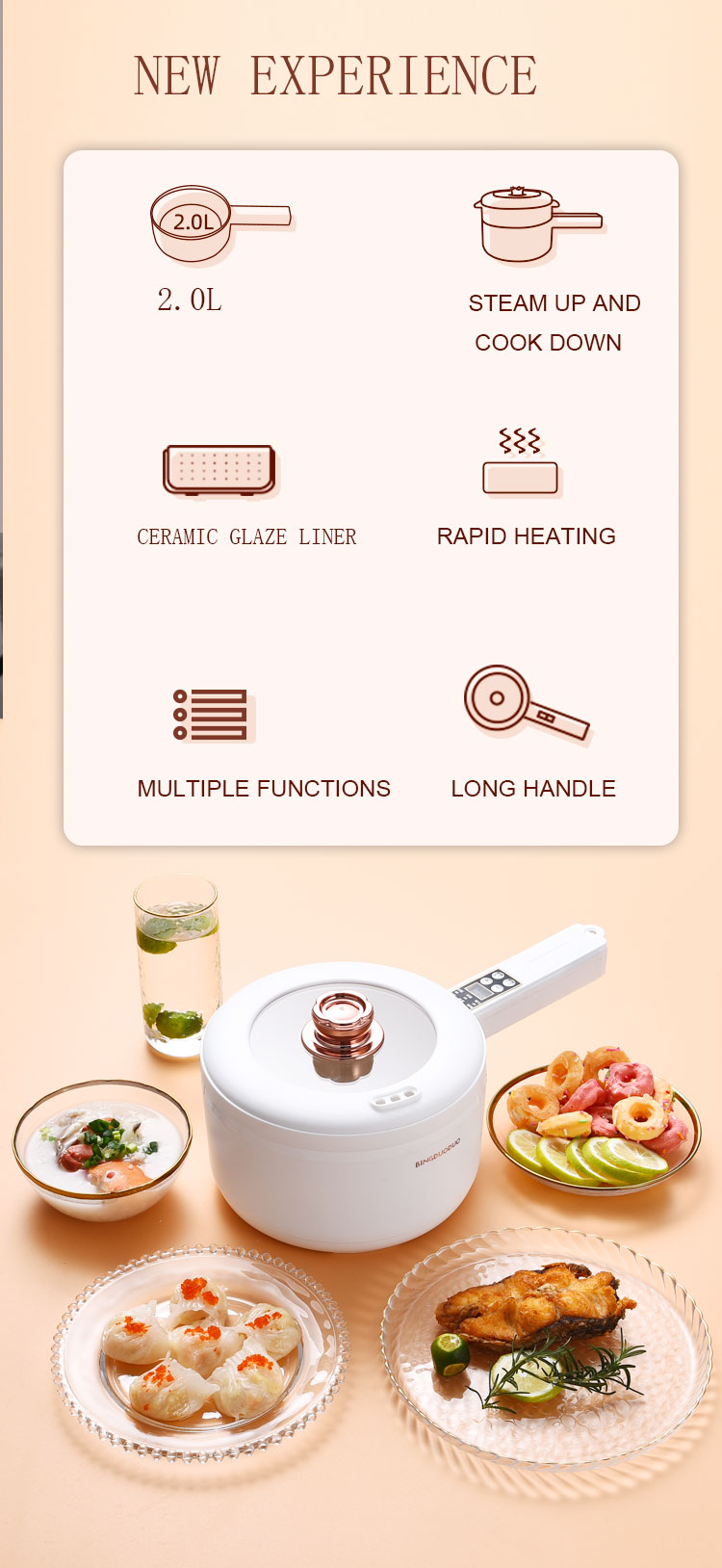 Portable Factory Direct Household Hot Pot With Steamer Multifunctional ...