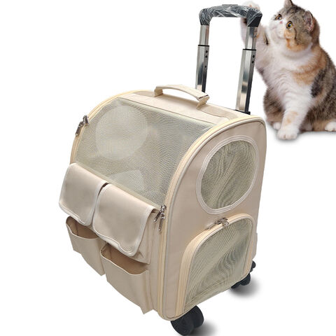 Nouveau sac de chat chien animal de compagnie trolley transparent