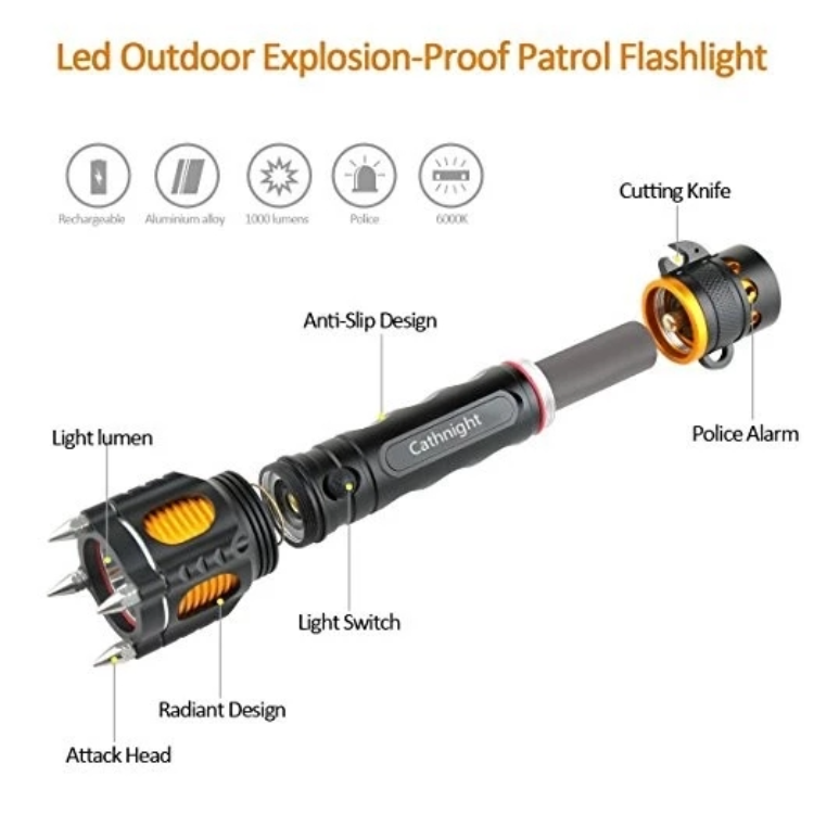 Qxmoving Waterproof Outdoor Emergency Attack Self Defense Usb ...