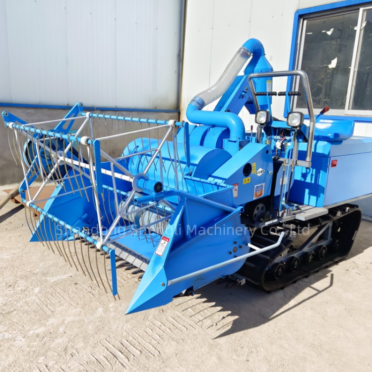 Portable Combine Machine 15hp Miniature Combine Harvester Paddy Thresher Buckwheat Hemp Highland ...