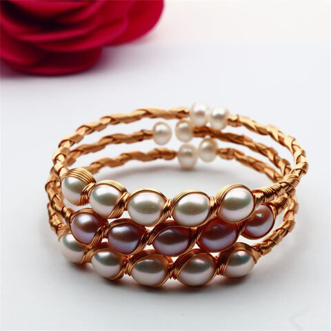 Copper Freshwater Pearls, Real Pearls, Rice Shape