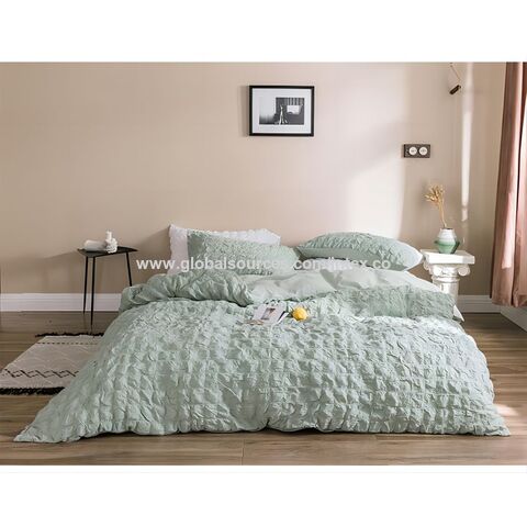 Ensemble de housse de couette de literie à carreaux bleus avec fermeture à  glissière et attaches d'angle, housse de couette en microfibre lavée douce  et respirante 3pcs, 1 housse de couette +