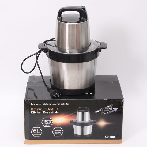 Picadora de Carne Elétrica Industrial 6L, Misturador de Alimentos, Picador de Carne em Aço Inoxidável
