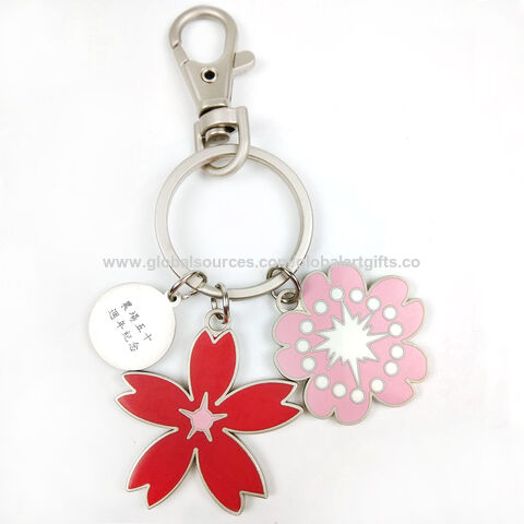 Keychain with Initial and Rose | Name Bracelet | Pin it Up online gifts