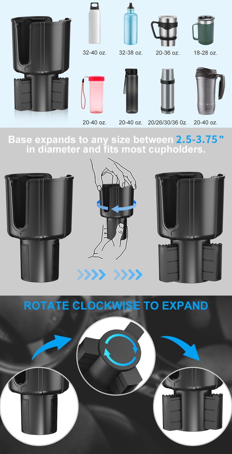 Car Cup Holders, Expander Compatible with 32/40oz , 26/30/36oz