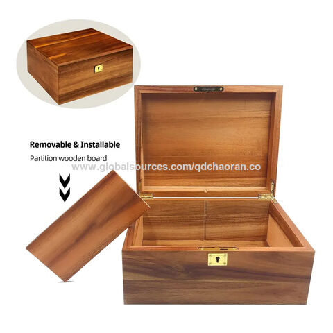 Grande boîte en bois Boîte de rangement Grande boîte à souvenirs