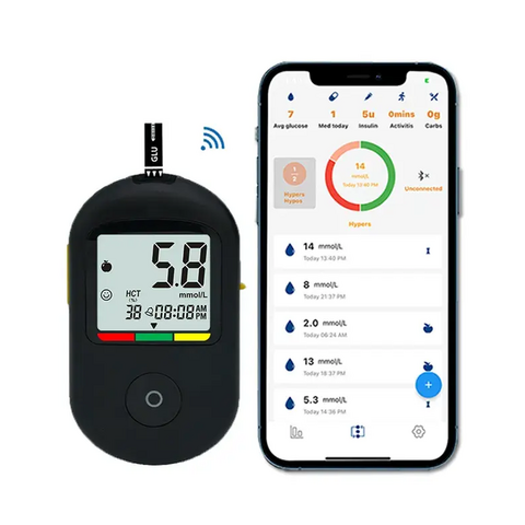 Lecteur de glycémie Bluetooth en gros, machine de test de glycémie pour usage domestique