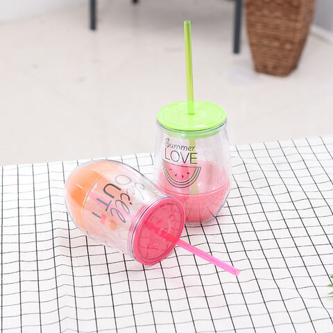 24oz Straw Cup with Wooden Lid Reusable Bubble Tea Glass Cup with Straw for  Smoothie Boba Milkshake Drinking Straws Cup Glasses