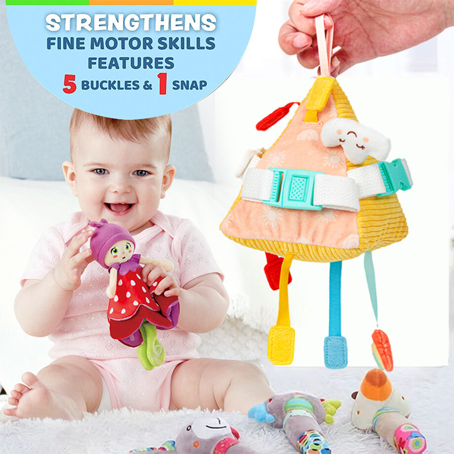 Jouets Montessori pour Bébés 6-12 Mois Bébé Hochet Sensoriel