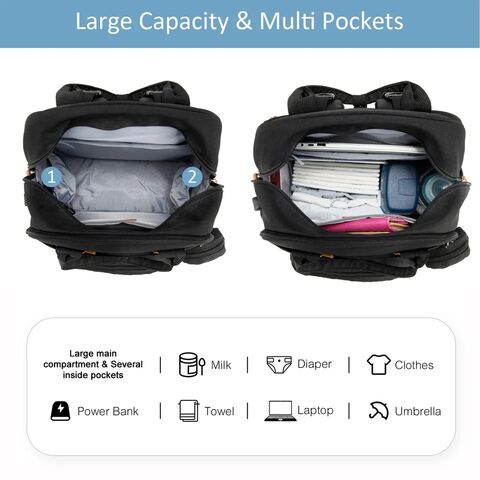 Large Capacity Waterproof Travel Mom Bag, Portable Maternity Bag
