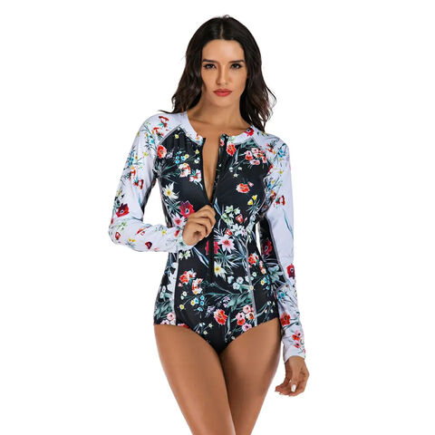 Achetez en gros Prix Usine Femmes Maillots De Bain Maillots De Bain à  Manches Longues Femmes Upf 50 Rash Guard Surfwear Imprimé Surf Costume  Maillots De Bain Chine et Maillot De Bain