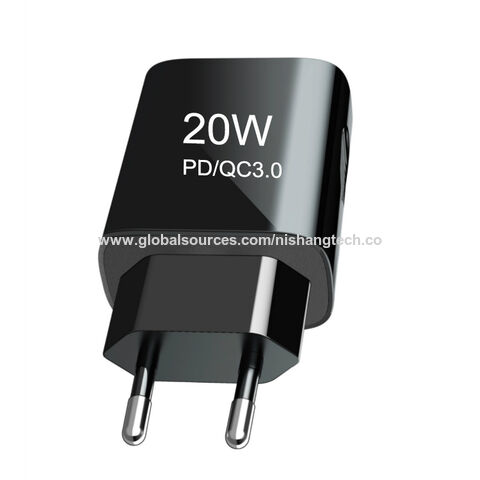 1c1a Output Us Plug 20W GaN Power Adapter 5V 3A, 9V 2.22A USB