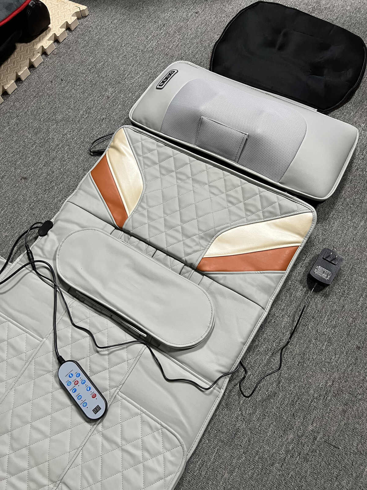 vibration fliesen Ningdecrius Smart Nackenmassagekissen mit Wärme für Schulter, Rücken und  Nacken, Vibrator, Infrarot, weiches Unterstützungskissen für Reisen main image 1