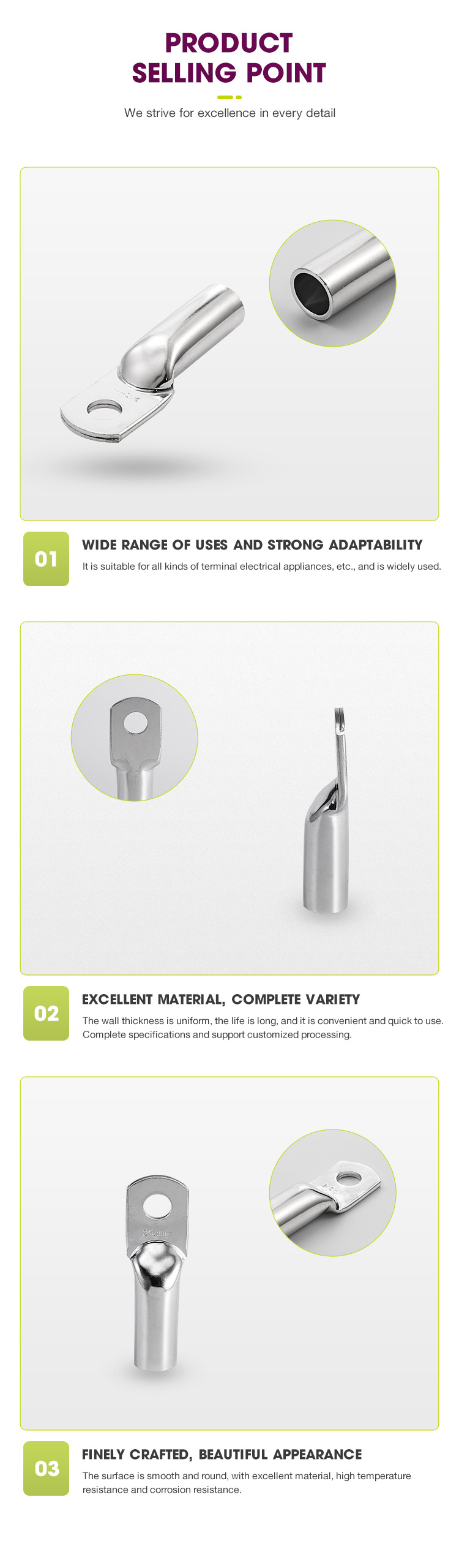 Buy Wholesale China Wzumer High Quality Tin Plated Terminal Cable ...