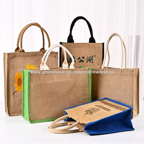 Eco-neutral - Jute Tote Shopping Bag | Bulk/Wholesale Eco-friendly Reusable  Grocery Bags | Waterproof coating with soft handle - Pack of 5 (Natural  Brown, Vertical) : Amazon.ae: Kitchen