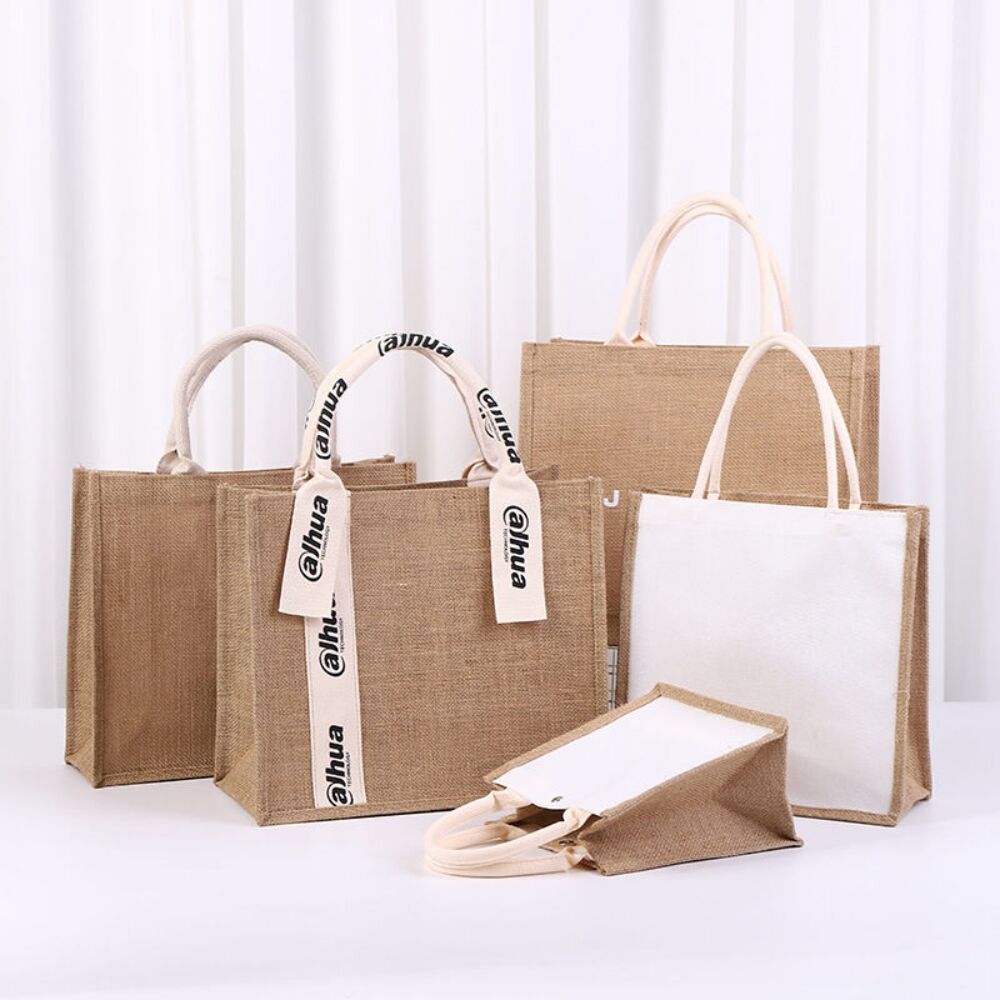 100% Handmade Jute Bag Tote Gift Bags Beach Bags 