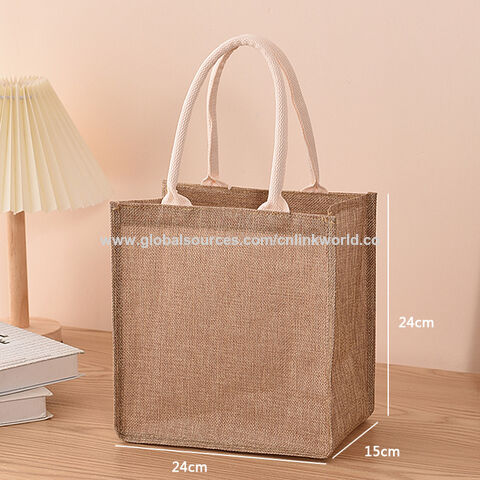 Buy Wholesale China High Quality Cotton Canvas Jute Bag Promotion Blank  Tote Bag With Custom Logo & Jute Bag,jute Tote Bag at USD 1.08