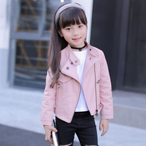 Leather Infant Girl Jacket Children's Clothing Girls