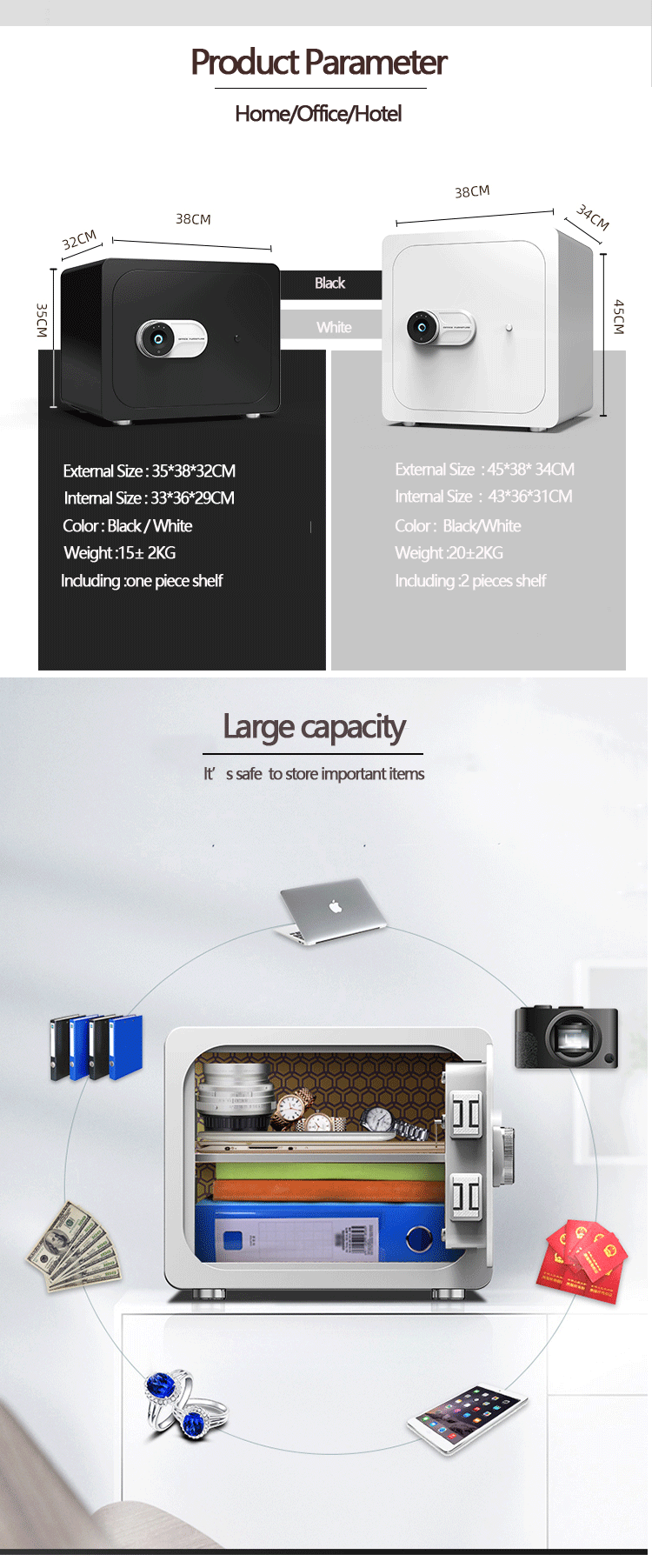 Buy Wholesale China Sumdor Smart Safe Box Coffre Fort Big Security Wall