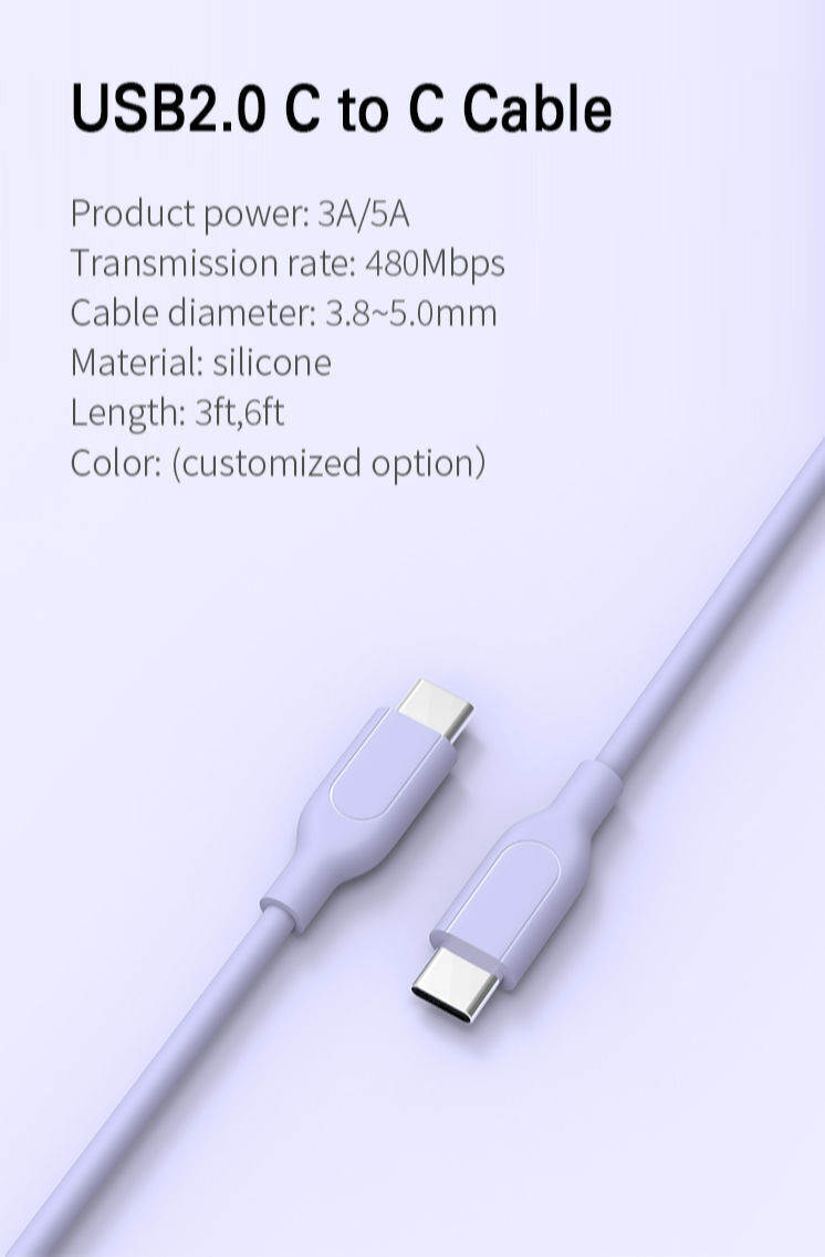 Buy Wholesale China Wholesale Soft Silicone Colorful Data Cable Usb-c ...