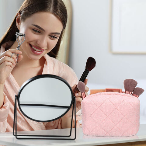 Buy Wholesale China Factory Supplier Custom Portable Travel Terry Cloth  Makeup Bag Quilted Cosmetic Bag Cute Makeup Pouch For Teen Girls Women &  Cosmetic Bag at USD 0.85