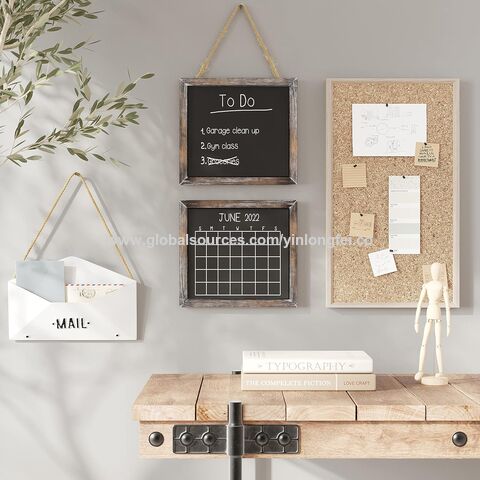 Menu Board for Kitchen, Rustic Pine Wood Wall Hanging Home Restaurant Menu  Chalkboard Sign with Rope