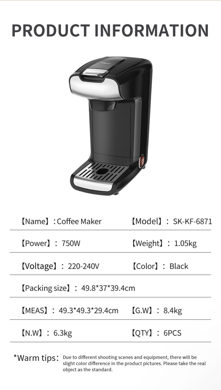 Sokany machine à café italienne expresso Sk-6862 850 W