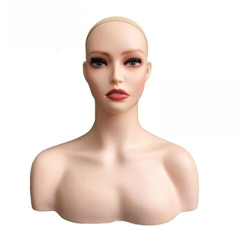 African American PVC Realistic Bust Female Wig Display Mannequin Head with  Shoulders for Wig - China Training Head and Mannequin Head with Shoulders  price