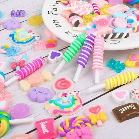 50pcs Slime Charms Colorful Lollipop Soft Clay Plasticine Slime Accessories  Beads Making Supplies For Diy Scrapbooking Crafts - Modeling Clay/slime -  AliExpress
