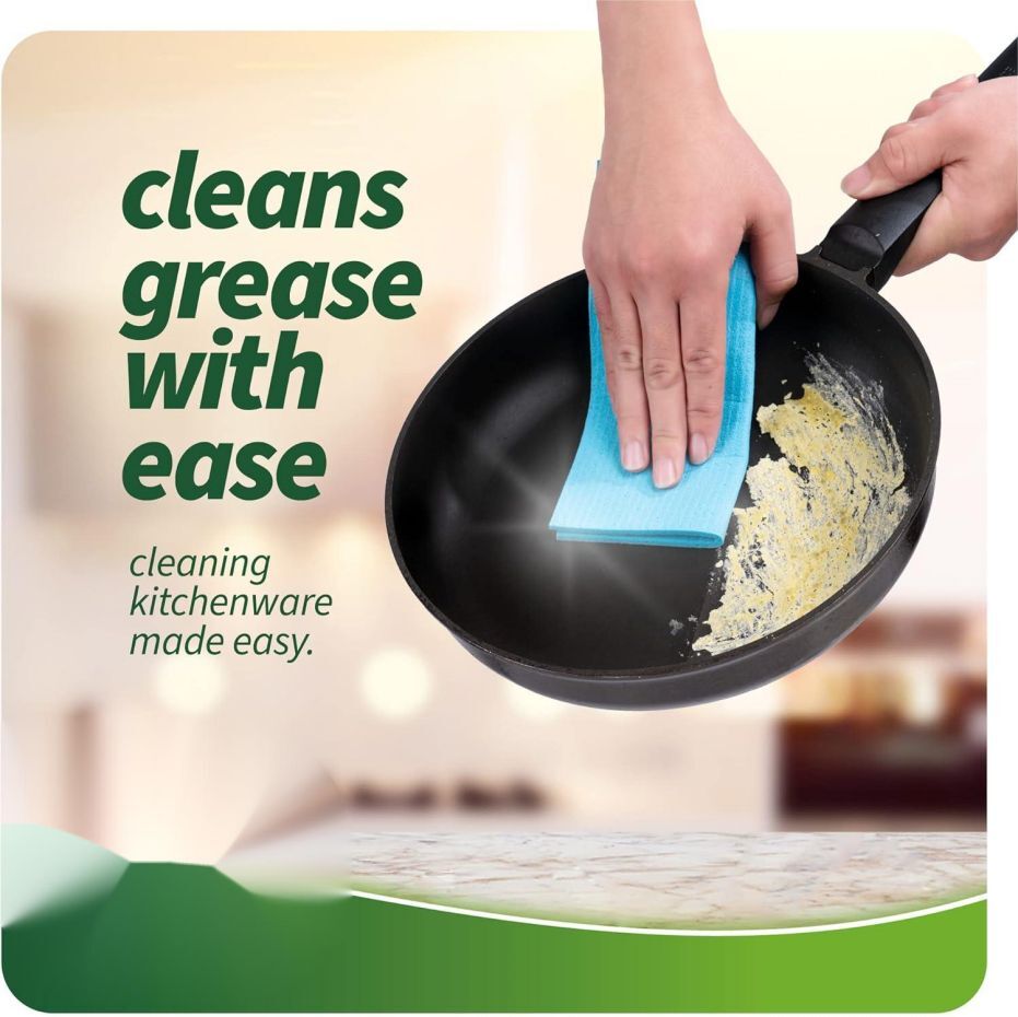Chiffon de nettoyage éponge 3 en 1 en cellulose absorbante pour nettoyer la  cuisine, la salle de bain, la cuisine, le lavage de la vaisselle et des  casseroles : : Cuisine et Maison
