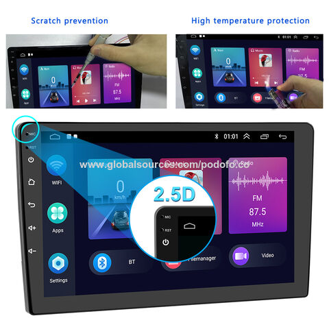 Single 1 Din Android 13 Carplay Car Stereo Radio GPS WIFI BT Touch Screen  10.1