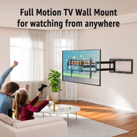 MOUNTUP Soporte de pared para TV de brazo largo para la mayoría de  televisores de 37 a 75 pulgadas, soporte de pared de TV de esquina con  extensión de
