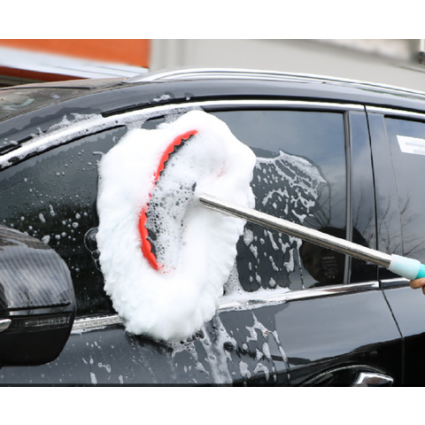 Car Wash Mop Soft Brush Telescopic Handle Portable Adjustable
