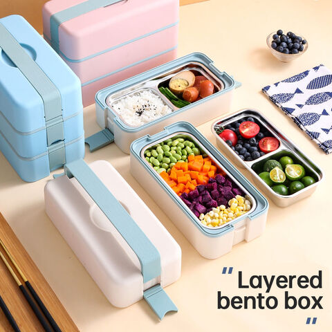 Advertising Stackable Bamboo Fiber Bento Boxes