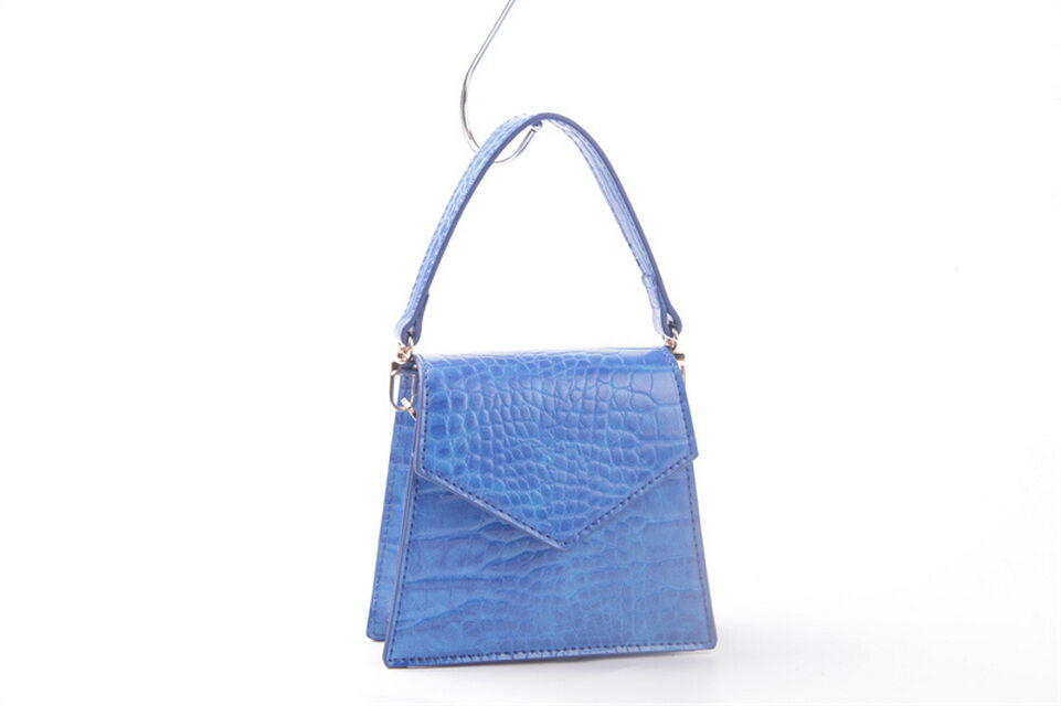 Simple Crocodile Embossed Square Shoulder Bag, Flap Crossbody Bag