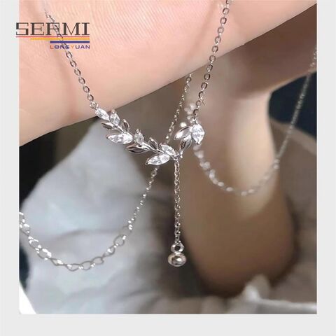  2023 New Girls Necklace for Women Pendant Sterlings