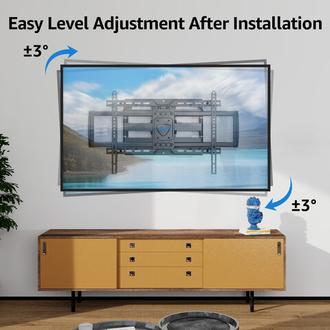 MOUNTUP Soporte de pared para TV de movimiento completo para la mayoría de  televisores planos/curvos de 47-90, soporte de TV giratorio inclinable