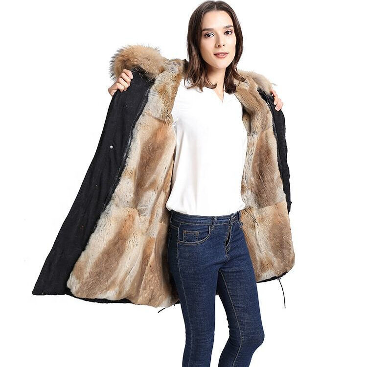 Hooded Women Warm Fur Lining Winter Jacket Cotton Padded Long Parka Thicken Ladies  Winter Coat Female Jackets Plus Size Yellow Fur 3XL : : Clothing,  Shoes & Accessories