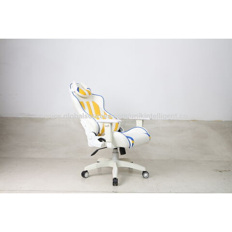 White and discount yellow gaming chair