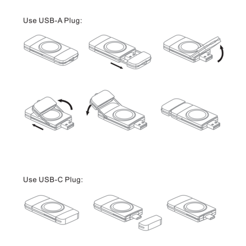Dual head portátil Apple relógio de carregamento devic, para Apple Watch Series1 ~ 9,SE,SE2,Ultra.AirPodsPro2 Desempenho do produto original NOVO