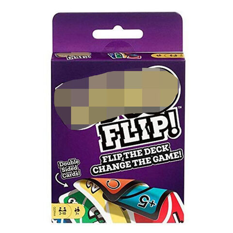 Mattel UNO-FLIP Card Game Iron Box genuine UNO Family Fun Fun Playing Cards  children's board