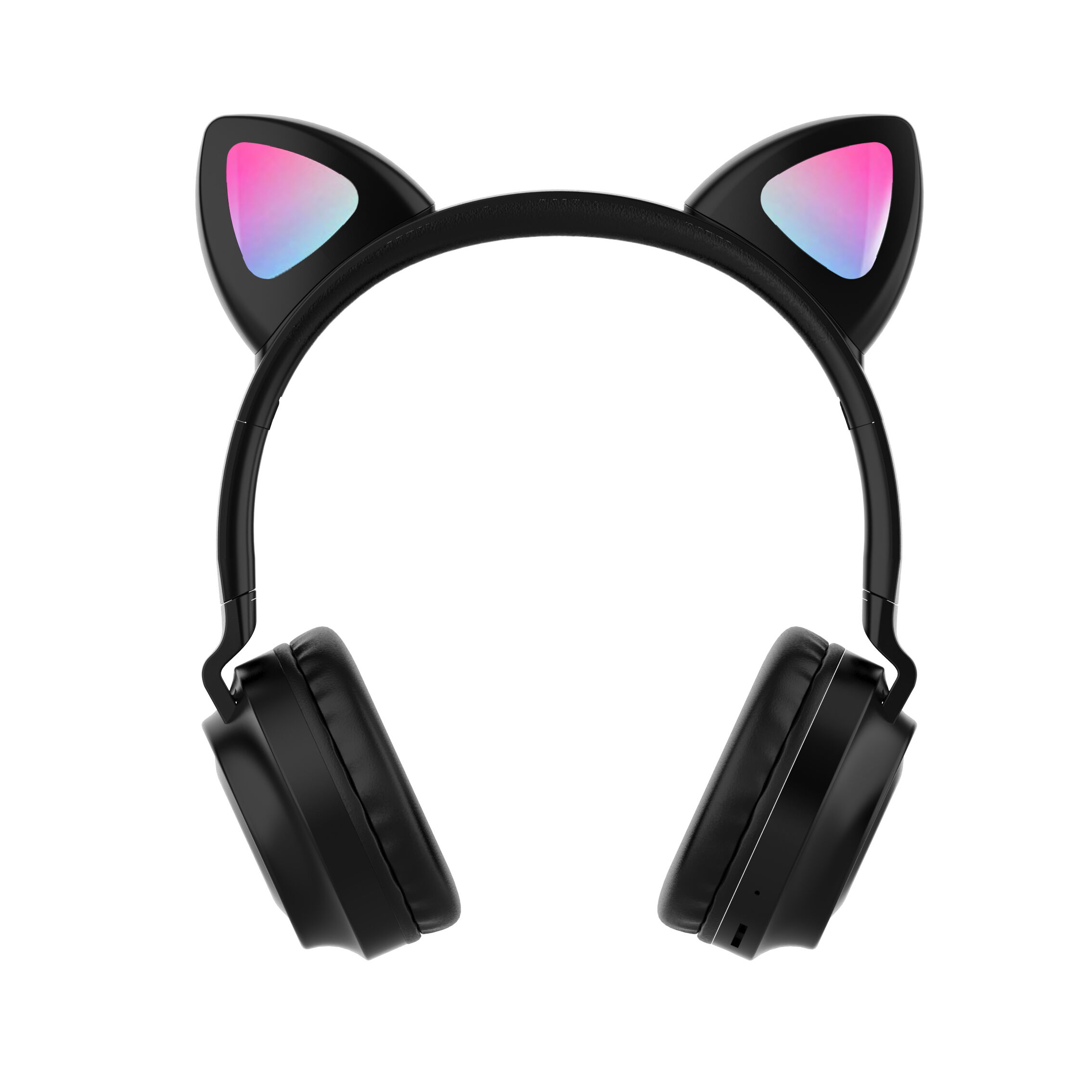 Auriculares inalámbricos oreja de gato con micrófono bluetooth 5.0  auriculares de luz brillante bajo estéreo para niños niña pc teléfono  auriculares para juegos