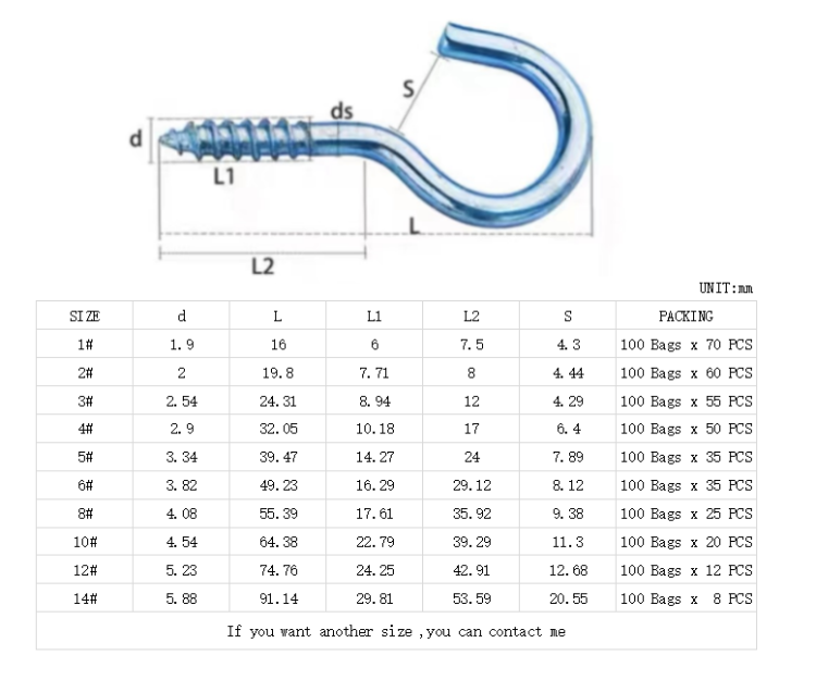 Buy China Wholesale Gxq Open Eye Screw C Hook Screw Small Bag Packing 100  Bags/carton & Hook Screw $40