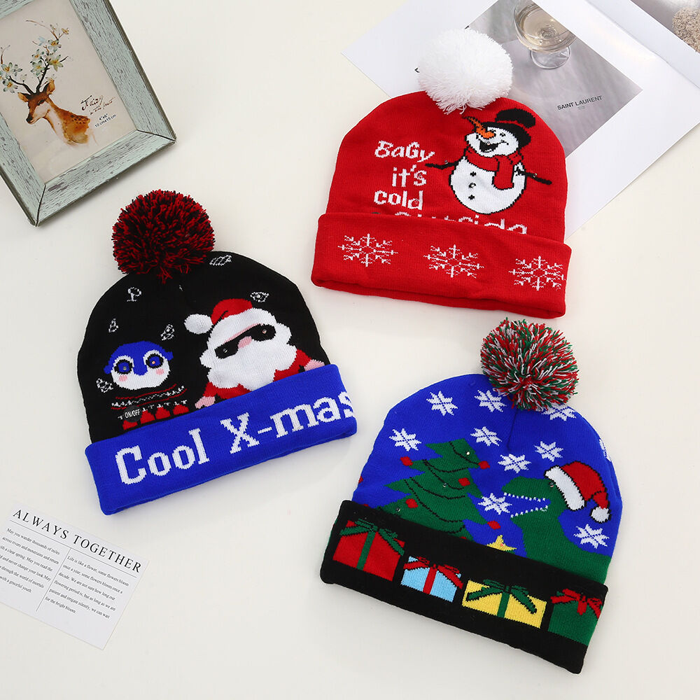 Buy Wholesale China Christmas Acrylic Warm Winter Hats Caps Plain Dyed