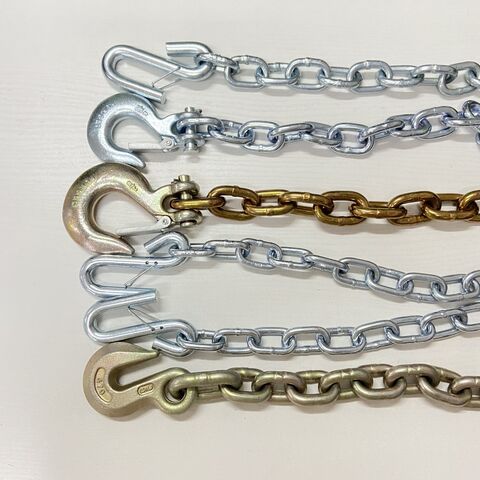 Bulk Buy China Wholesale G70 3/8 Trailer Safety Chain With Clevis